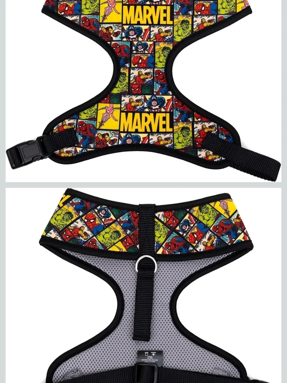 Marvel Dog Superhero Harness in Yellow, Red, Blue, Green